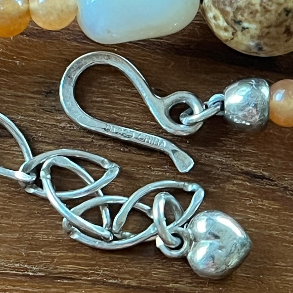 Jay King 925 Multicolor Semiprecious Gemstone Necklace Smooth Symmetrical Shapes - Picture 15 of 17